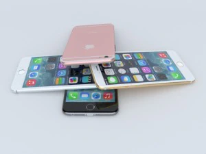 iphone 6s todas as cores alto poli Modelo 3D