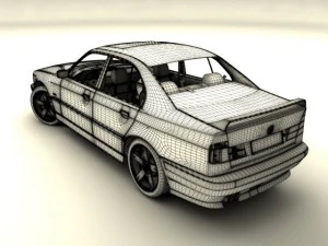 bmw m5 e34 3D Model