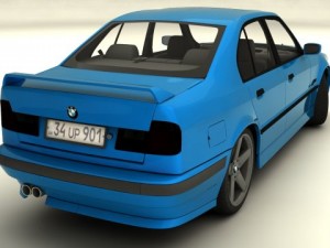 bmw m5 e34 3D मॉडल