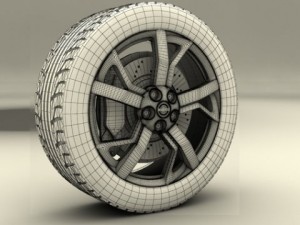 nissan maxima 2013 rims 3D Model