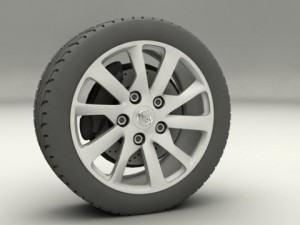 nissan sentra 2013 rims 3D Model
