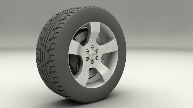 nissan navara 2013 rims 3D Model .c4d .max .obj .3ds .fbx .stl .blend 