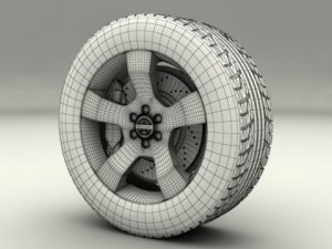 nissan navara 2013 rims 3D Model