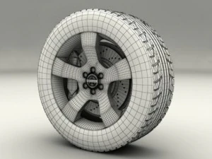 nissan navara 2013 rims 3D Model
