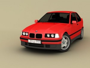 bmw e36 compact 3D मॉडल