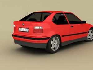 bmw e36 compact 3D Model