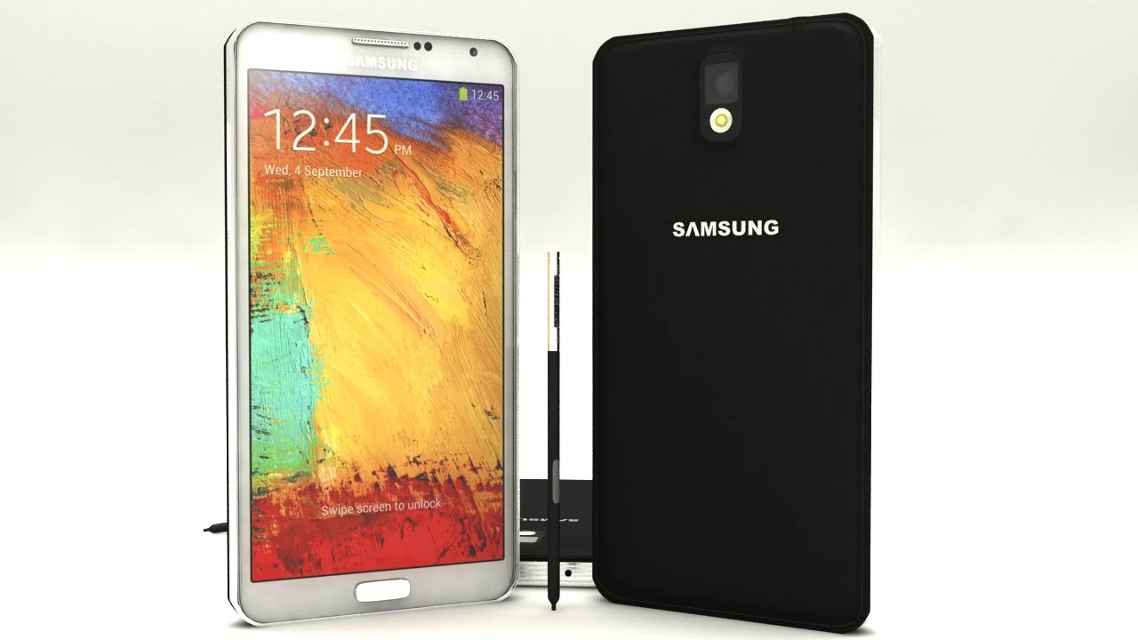 samsung galaxy note3 3D Model .c4d .max .obj .3ds .fbx .stl .blend 