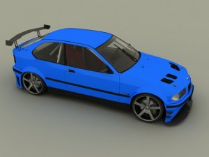 bmw e36 compact tuning 3D 모델