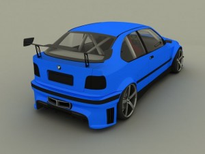 bmw e36 compact tuning 3D 모델