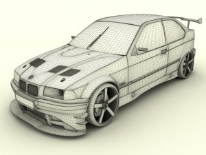 bmw e36 compact tuning 3D 모델