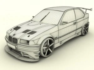 बीएमडब्ल्यू ई36 कॉम्पैक्ट ट्यूनिंग 3D मॉडल