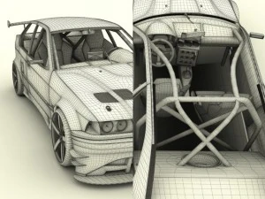 बीएमडब्ल्यू ई36 कॉम्पैक्ट ट्यूनिंग 3D मॉडल