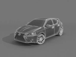 lexus ct 200h 2015 f sport 3D Model