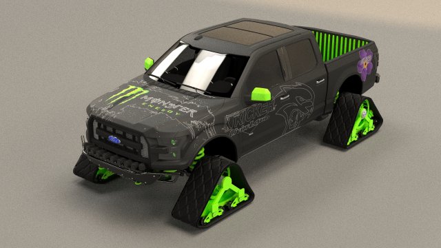 ford f150 raptor monster energy 3D Model .c4d .max .obj .3ds .fbx .stl .blend 