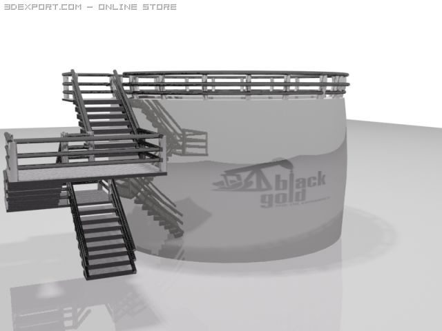 blackgold oil tank 3D Model .c4d .max .obj .3ds .fbx .stl .blend 
