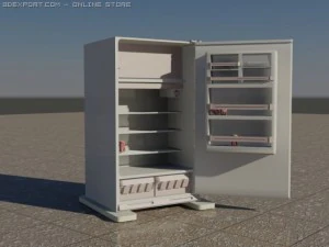 古典冰箱 3D 模型
