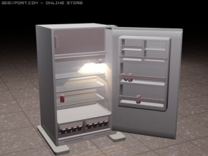 classical fridge Model 3D