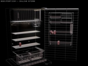 classical fridge Model 3D