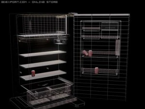 klasik buzdolabı 3D Model