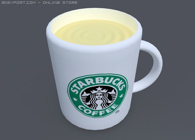 starbucks 3D Model .c4d .max .obj .3ds .fbx .stl .blend 