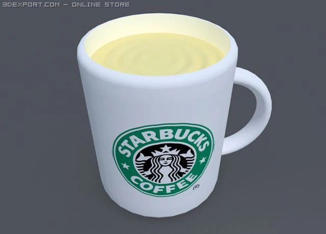 starbucks 3D Model .c4d .max .obj .3ds .fbx .stl .blend 