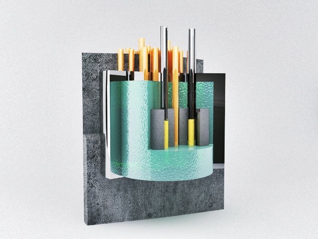 nuclear reactor 3D Model .c4d .max .obj .3ds .fbx .stl .blend 