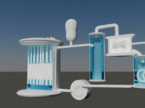 atomic reactor producing energy 3D Model .c4d .max .obj .3ds .fbx .stl .blend 