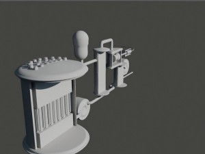 atomic reactor producing energy 3D Model
