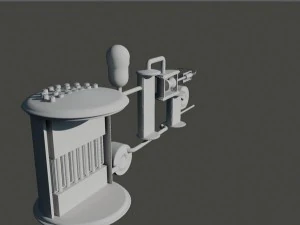 atomic reactor producing energy 3D Model