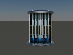 atomic reactor producing energy 3D Model
