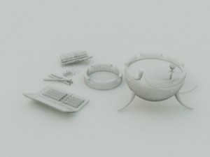 cigarette2 ashtraysmatches 3D Model