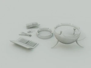 cigarette2 ashtraysmatches 3D Model
