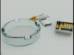 cigarette2 ashtraysmatches 3D Model