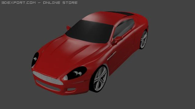 aston martin db9 3D Model .c4d .max .obj .3ds .fbx .stl .blend