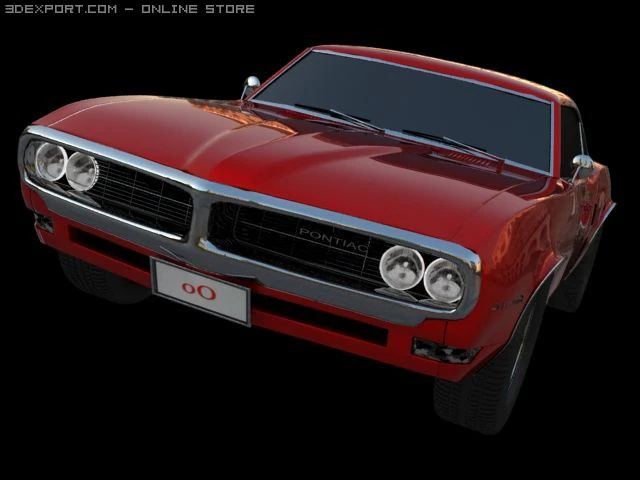 pontiac firebird 1968 3D Model .c4d .max .obj .3ds .fbx .stl .blend 