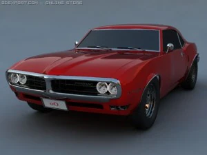 pontiac firebird 1968 3D Model