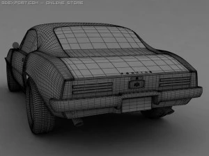 pontiac firebird 1968 3D Model