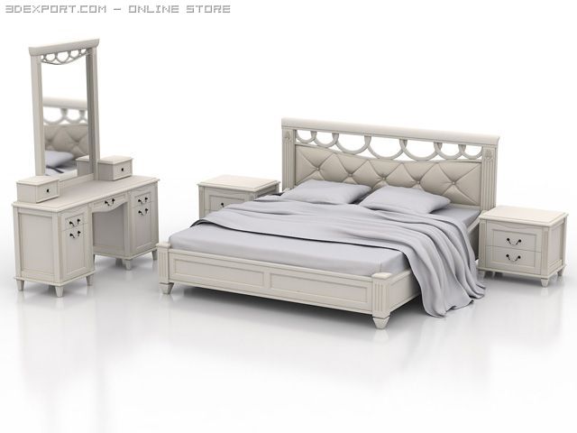 bedroom collection part1 3D 模型 .c4d .max .obj .3ds .fbx .stl .blend 