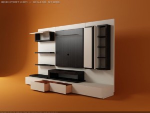 tv background wall 3D Model