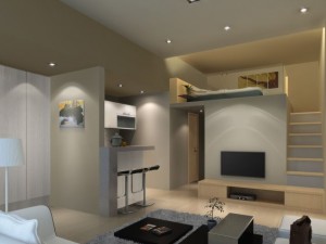 living room height 360cm 3D Модель