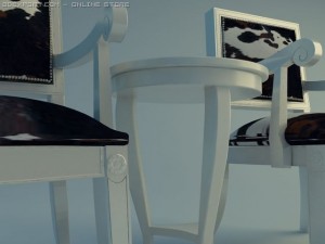 chair and table 3D Модель