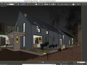 vray night scene - rendering modern house tutorial 3D Model