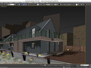 vray night scene - rendering modern house tutorial 3D Model