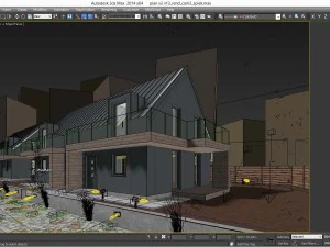 vray night scene - rendering modern house tutorial 3D Model
