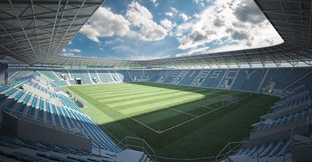 european soccer stadium 3D Модель .c4d .max .obj .3ds .fbx .stl .blend 