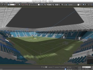 european soccer stadium 3D Модель