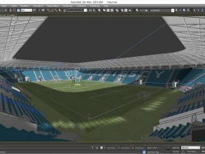 european soccer stadium 3D Model
