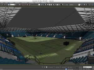 european soccer stadium 3D Модель