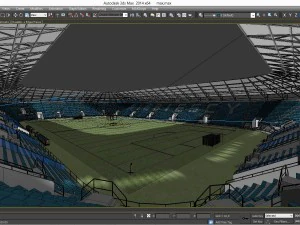 european soccer stadium 3D Model
