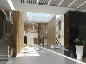 vest&iacute;bulo vest&iacute;bulo oficina negocio comercial escena Modelo 3D